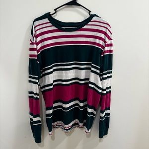 Pink and green striped shirt